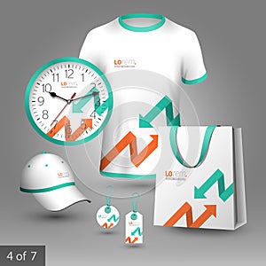 Corporate identity template and promotional gifts