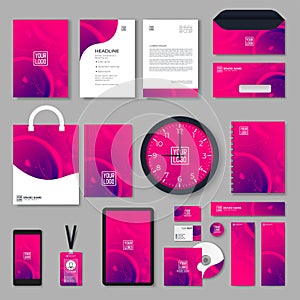 Corporate identity template set. Branding design. blank template. Business stationery mock-up with logo. large collection