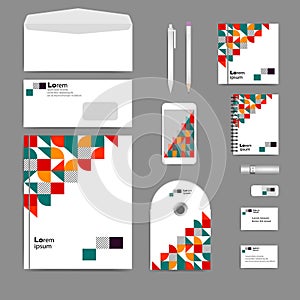 Corporate identity template set, graphic for company theme, branding design