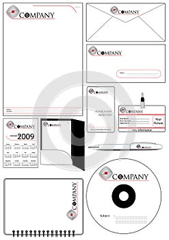 Corporate Identity Template Vector set