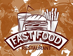 Corporate image for fast food shop in sepia tone photo