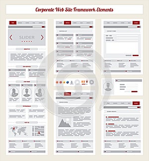 Corporate Internet Site Navigation Map, Structure Prototype Framework