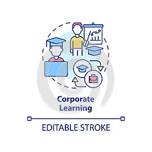 Corporate learning concept icon