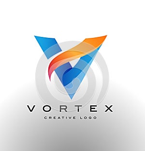 Corporate Letter V Logo Vector