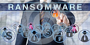 Corporate Manager Touching RANSOMWARE photo