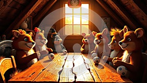 Corporate Meeting Inside Elegant Hall