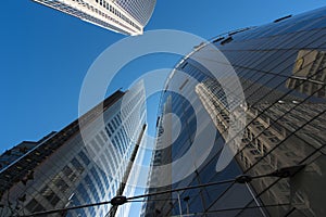 Corporate office buildings reflections