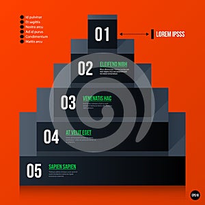 Corporate pyramid chart template