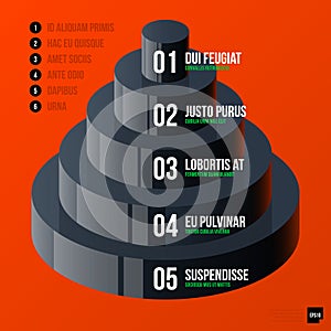 Corporate pyramid chart template