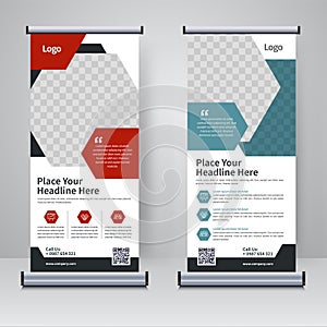 Corporate rollup or x banner design template photo