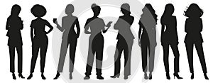 Corporate Silhouettes: Diverse Business Poses