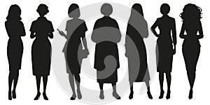 Corporate Silhouettes: Diverse Business Poses