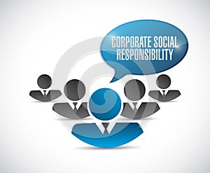 corporate social responsibility sign illustration