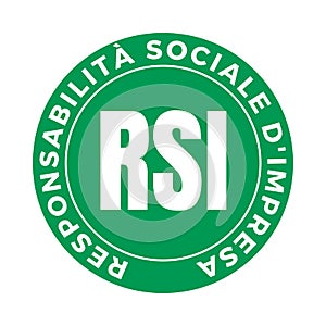 Corporate social responsibility symbol icon in Italy photo