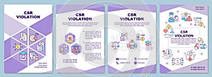 Corporate social responsibility violation brochure template