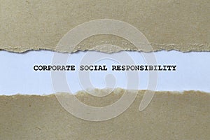 corporate social responsibility on white paper