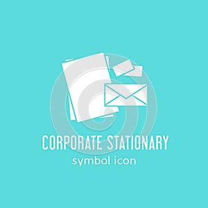 Corporate Stationary Vector Concept Symbol Icon or