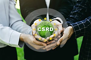 Corporate Sustainability Reporting Directive (CSRD) Concept.