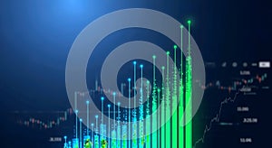 Corporate Technology Background with AI Generated Vertical Data Lines