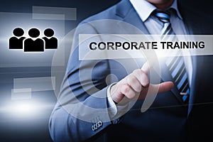 Corporate Training Webinar E-learning Skills Business Internet Technology Concept photo