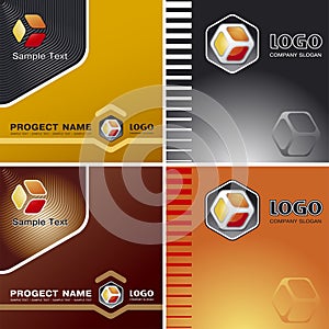 Corporate Vector Template Background with Logo