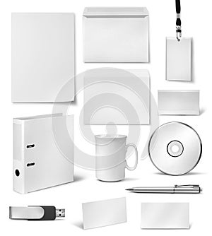 Corporate visual identity design templates