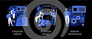 Corporate website abstract concept vector illustrations.