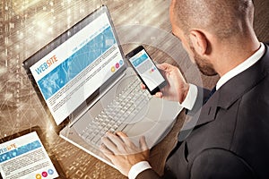 Corporate website on devices