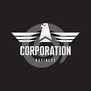 Corporation - Eagle Logo Sign in Classic Graphic Style