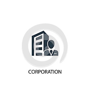 Corporation icon. Simple element