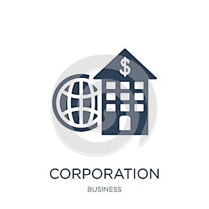 corporation icon in trendy design style. corporation icon isolated on white background. corporation vector icon simple and modern