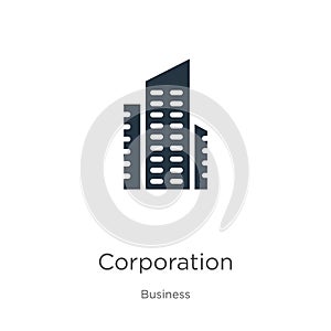 Corporation icon vector. Trendy flat corporation icon from business collection isolated on white background. Vector illustration