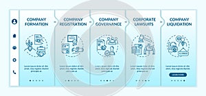 Corporation life cycle onboarding vector template