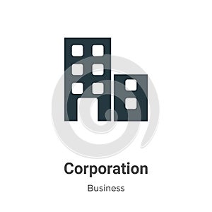 Corporation vector icon on white background. Flat vector corporation icon symbol sign from modern business collection for mobile