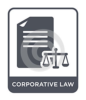 corporative law icon in trendy design style. corporative law icon isolated on white background. corporative law vector icon simple photo