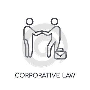 corporative law linear icon. Modern outline corporative law logo photo