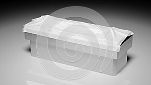 Corpse on autopsy table