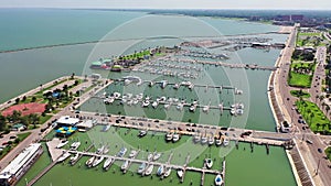 Corpus Christi, Texas, Corpus Christi Marina, Corpus Christi Bay, Aerial View