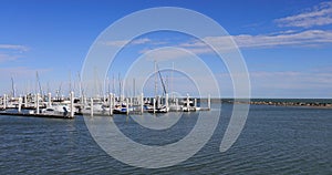 Corpus Christi Texas harbor Marina sailboats 4K