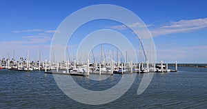 Corpus Christi Texas Marina harbor sailboats 4K