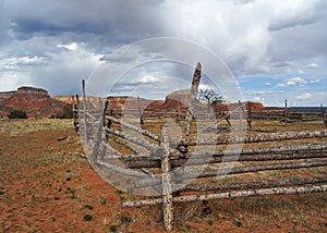 Corral at Homestead on Ghost Ranch, New Mexico