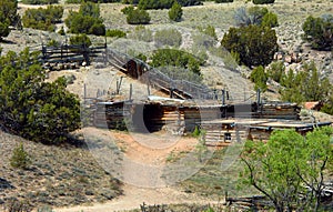 Corral and Log Cabins