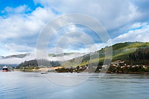 Corral, a small town and port in the Valdivia river