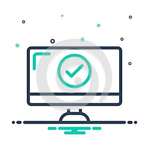 Mix icon for Correct, system and right