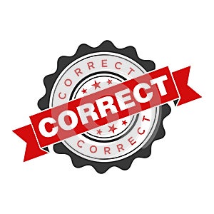 Correct Letter Rubber Stamp Template Design