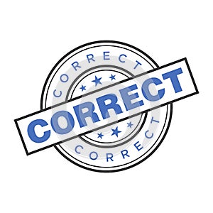 Correct Letter Rubber Stamp Template Design