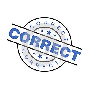 Correct Letter Rubber Stamp Template Design