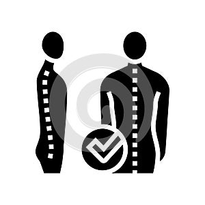 correct posture glyph icon vector illustration