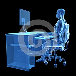 Correct sitting posture