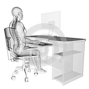 Correct sitting posture